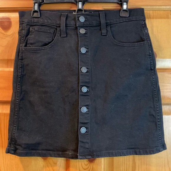 Madewell A-line Button Front Mini in Black Frost in Size 28/6 - Picture 3 of 8